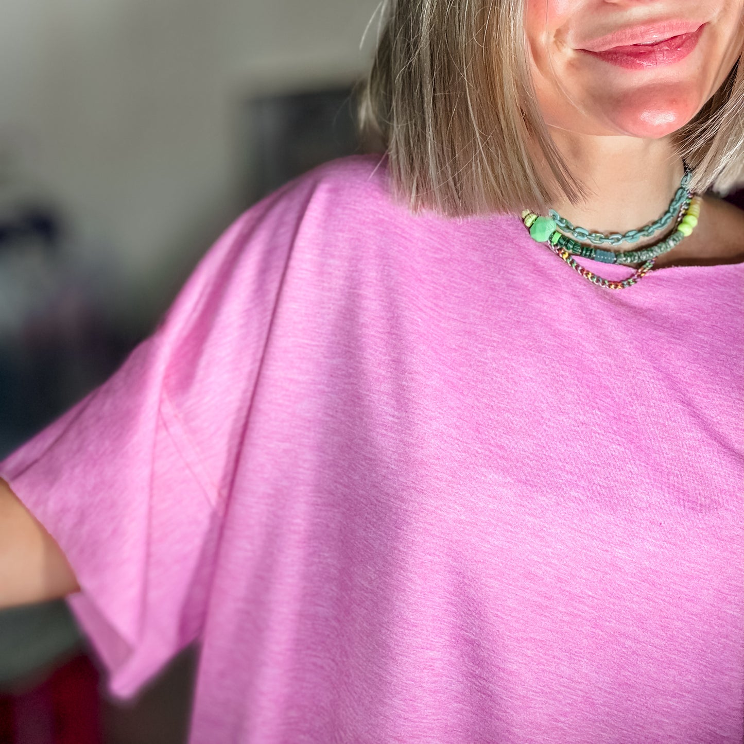 Signature Style Tee — French Terry Bubblegum