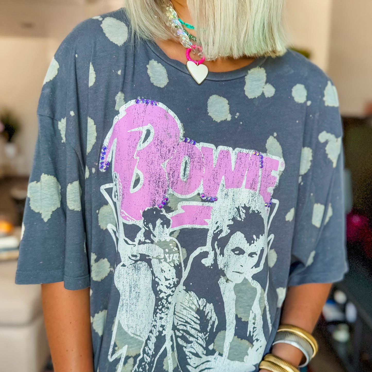 Bleached & Blinged Bowie Tee