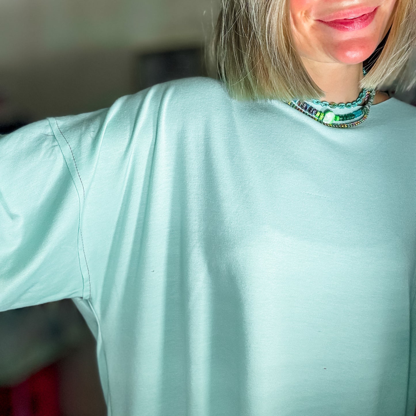 Signature Style Tee — French Terry Icy Blue