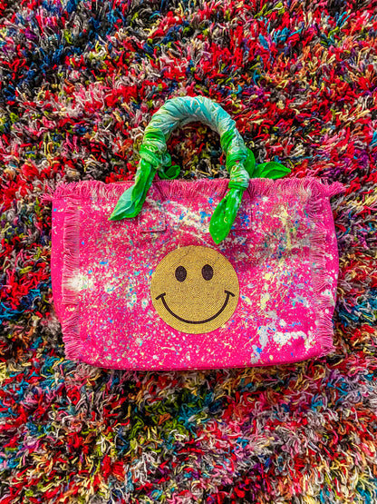 Pop of Pink Canvas Tote