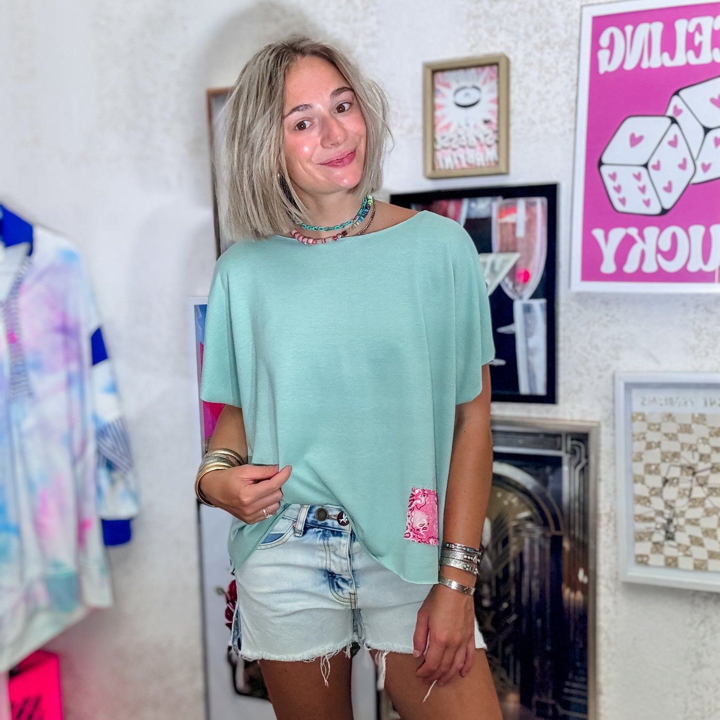 Signature Style Tee — French Terry Seafoam