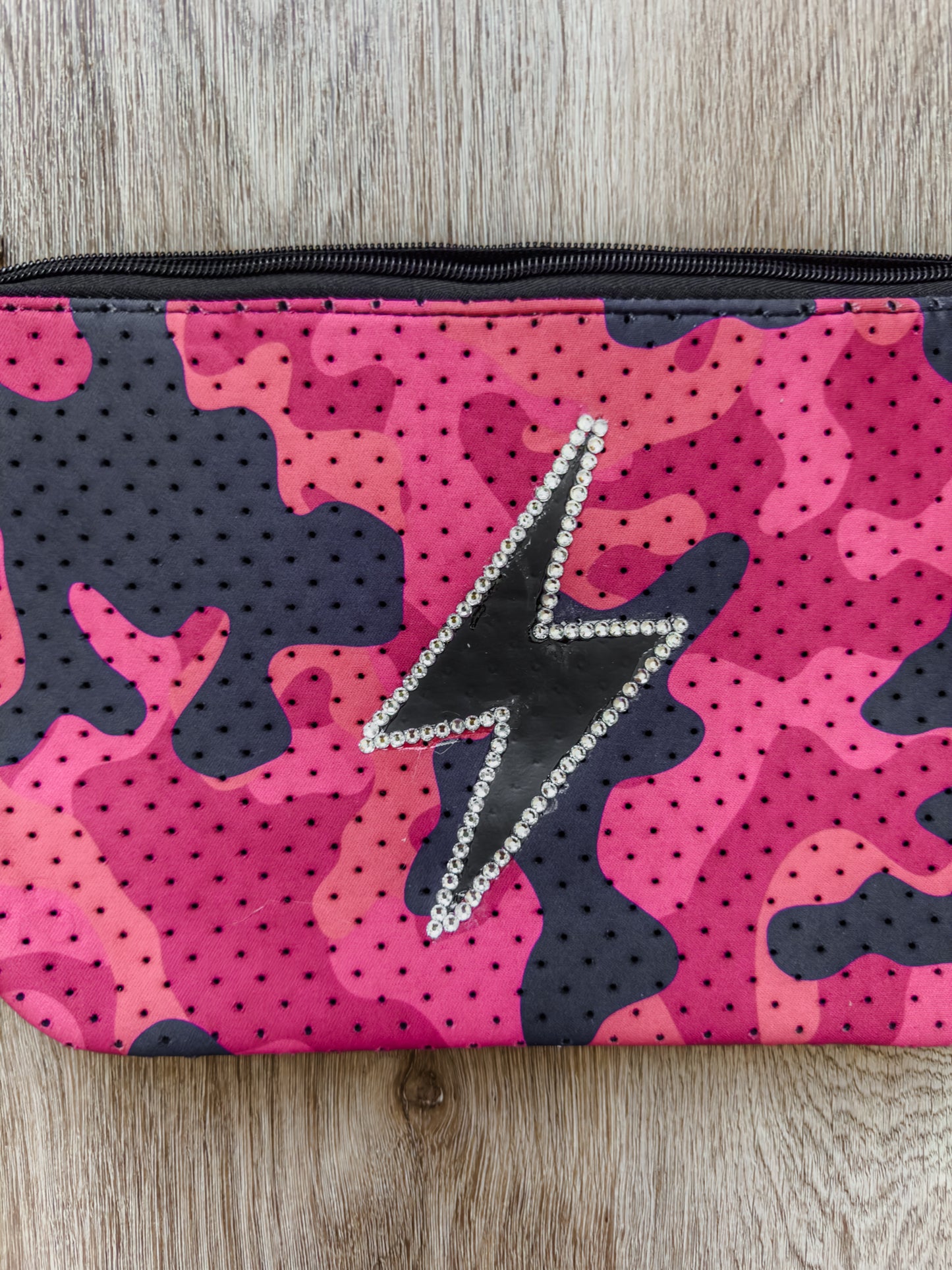 Lightning Blinged Cosmetic Clutch