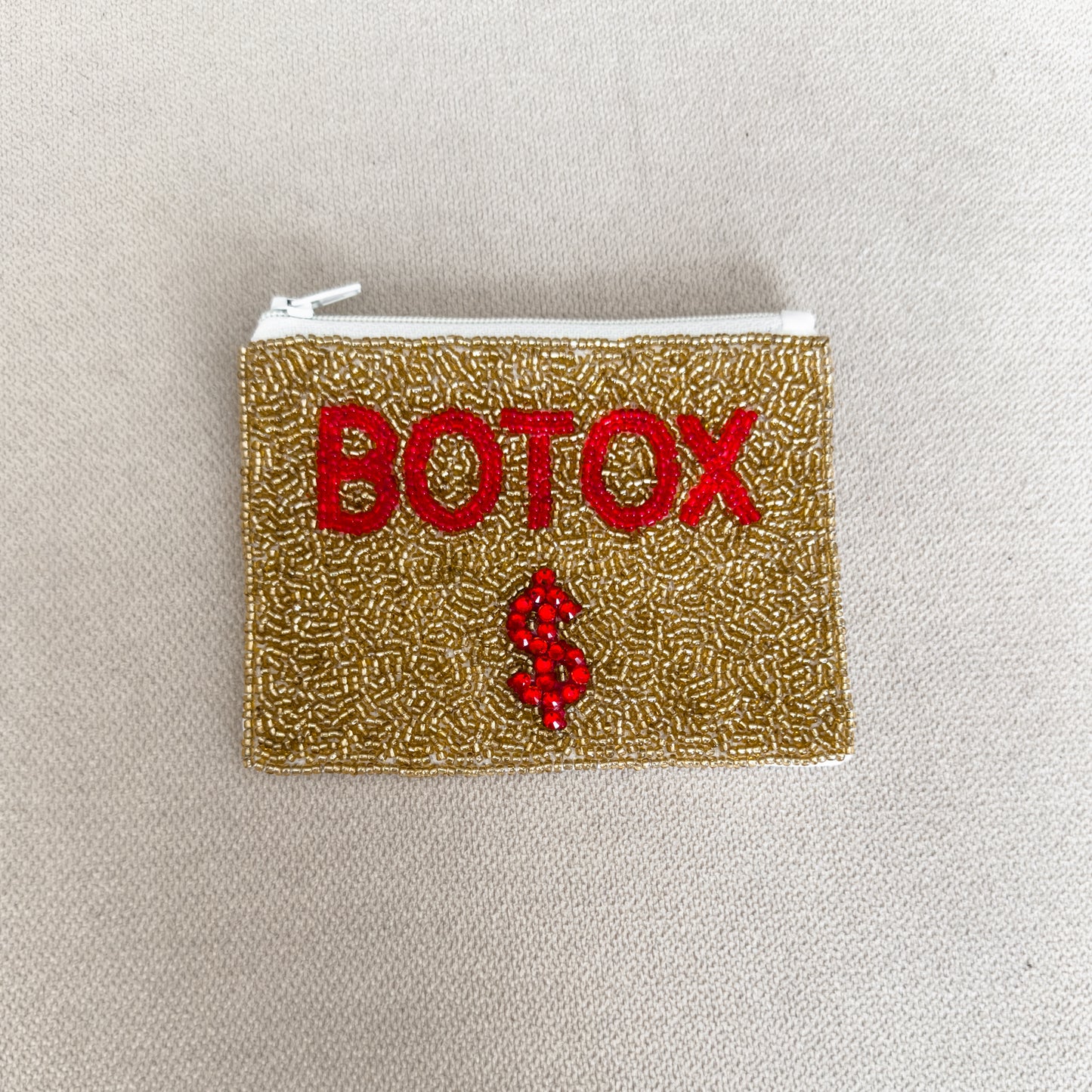 Botox Money Beaded Coin Purse - Gold